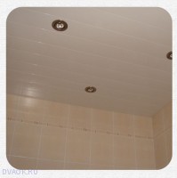 Размер 2 м. х 2 м. комплект реечного потолка белый матовый в ванную 10 см