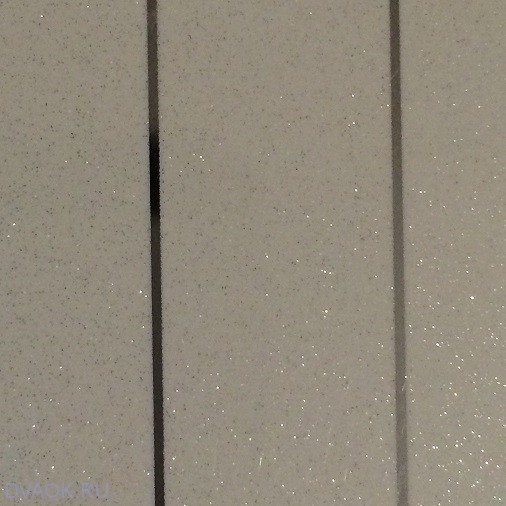 Зеркальный потолок для ванной A100AS белый жемчуг с металлической полосой L=4м.