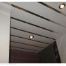 Качественный реечный потолок белый с хром вставкой в комплекте - Размер 1,55 м. х 1,75 м.