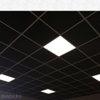 Дизайнерская плита для потолка Армстронг Colortone Fine Fissured Black Board 600х600х15