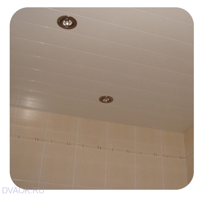 Качественный реечный потолок белый матовый в комплекте - Размер 2.2 м. x 1.8 м.