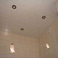 Реечный потолок белый глянцевый 15 см в ванную - Размер 2.25 м х 1.8 м