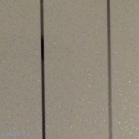 Реечный потолок Albes - Белый жемчуг с металлической полосой L=3м. A100AS 