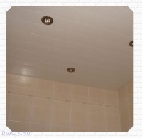 Размер 2 м. х 2 м. комплект реечного потолка белый матовый в ванную 15см