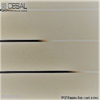 Реечный потолок Cesal - Жемчужно белый с металлической полосой 3000x150